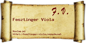 Fesztinger Viola névjegykártya